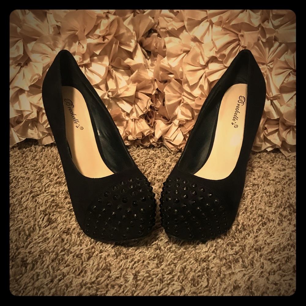 Black rhinestone Heels